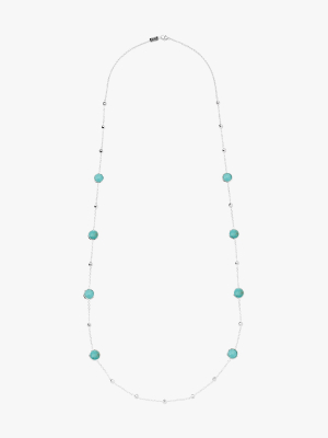 Rock Candy Ball And Stone Station Necklace