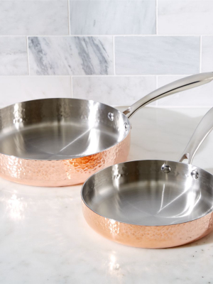 Fleischer And Wolf Seville Hammered Tri-ply Copper Fry Pans, Set Of 2