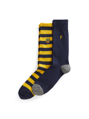 Striped Crest Trouser Sock 2-pack