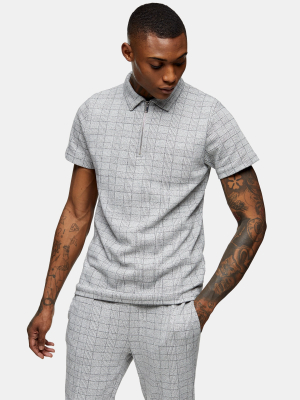 Gray Check Polo