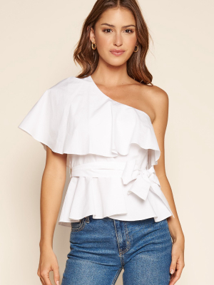 Solana One Shoulder Villa Top