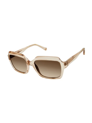 Kate Young For Tura "toni" Sunglasses In Crystal