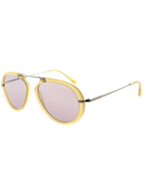 Tom Ford Aaron Tf 473 39y Unisex Aviator Sunglasses Yellow 53mm