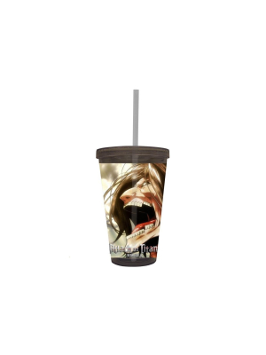 Funky People Attack On Titan Screaming 16oz Travel Cup