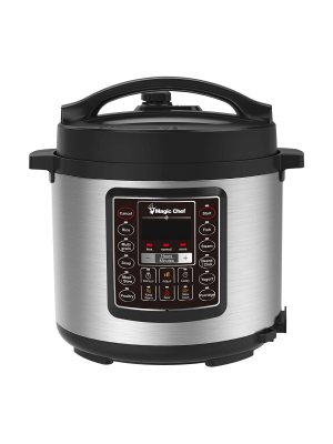 Magic Chef Mcsmc10s7 6 Quart 7-in-1 Program Kitchen Rice Cooker Pressure Cooker Slow Cooking Multi Pot