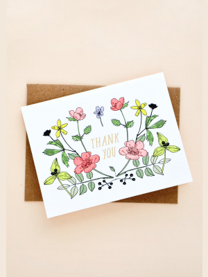 Wildflowers Thank You Card