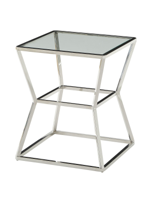 Salonius End Table Clear Glass Sliver - Acme Furniture