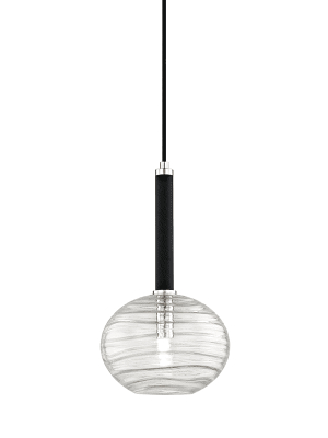 Breton 1 Light Pendant Polished Nickel