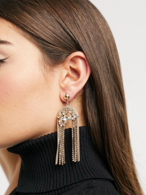 Aldo Geidia Embellished Drop Earrings In Gold