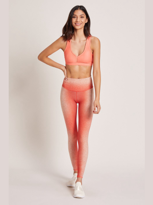 Shagreen Barefoot Legging - Coral