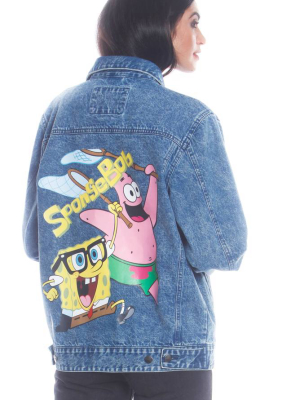 Spongebob Denim Oversized Jacket