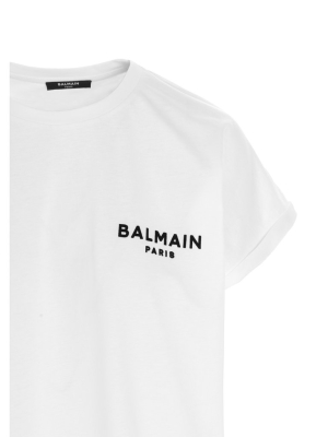 Balmain Flocked Logo T-shirt