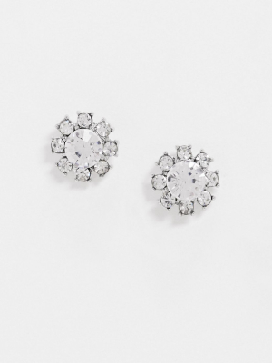 True Decadence Stud Earrings In Crystal Flower