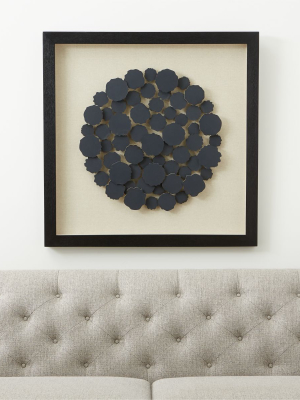 Charcoal Disk Paper Wall Art