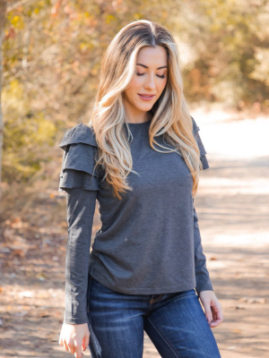 Aida Top - Charcoal