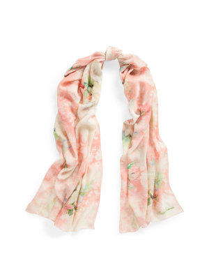 Floral Cashmere-silk Scarf