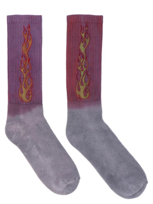Palm Angels Flamed Socks