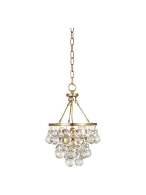 Bling Small Chandelier Antique Brass