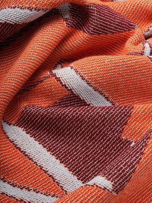 Dedale Cotton Blankets & Throws By Kevin Lucbert - Orange