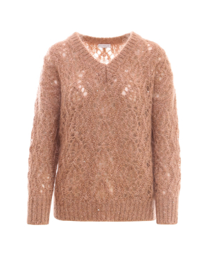 Brunello Cucinelli V-neck Knit Jumper