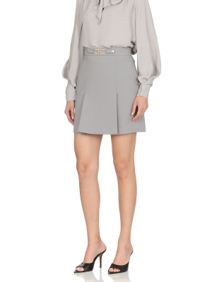 Elisabetta Franchi Logo Buckle Mini Skirt