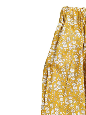 Women's Edie Midi Skirt Made With Liberty Fabric Capel Mustard