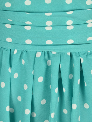 Alessandra Rich Polka Dot Mini Dress