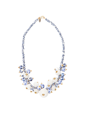 Megan Park Mixed Bauble Choker, Delft Blue