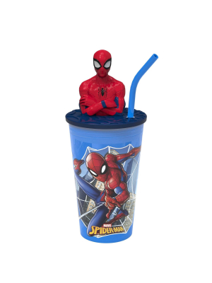 Marvel Spider-man 2 15oz Plastic Funtastic Straw Tumbler - Zak Designs