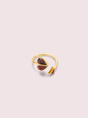 Rock Solid Stone Heart Twist Ring