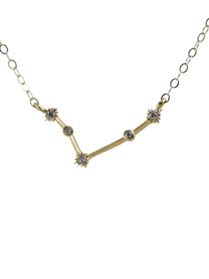 Aries Constellation Cz Outline Necklace