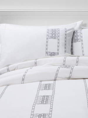 Embroidered Stripe Duvet Cover & Sham Set - Project 62™