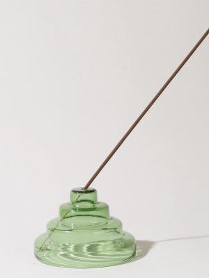 Verde Glass Meso Incense Holder