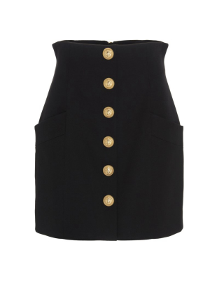 Balmain Buttoned Mini Skirt