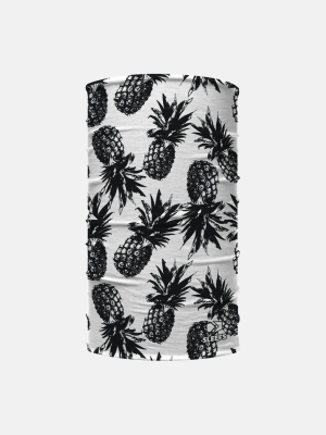 Black White Pineapples Neck Gaiter