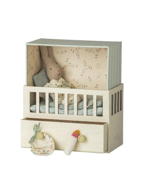 Maileg Blue Baby Room With Micro Bunny