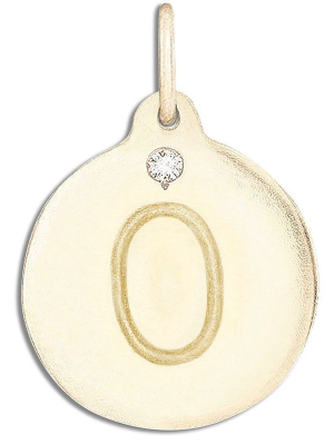 "o" Alphabet Charm With Diamond