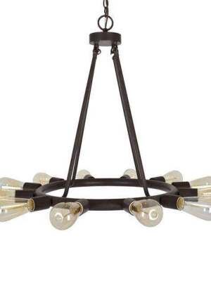 Dakota 12 Light Bronze Chandelier