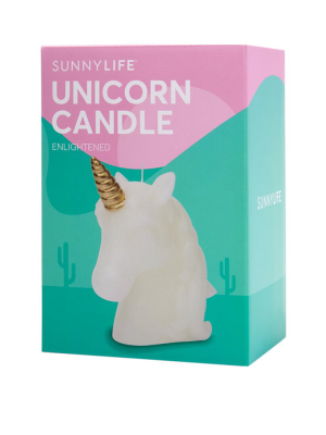 Unicorn Medium Candle - White
