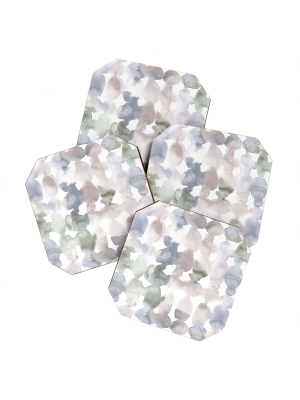 Jacqueline Maldonado Dye Ovals Muted Coaster Set - Deny Designs