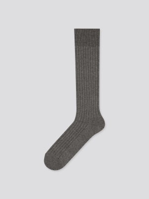 Men Heattech Wide-ribbed High Socks (online Exclusive)