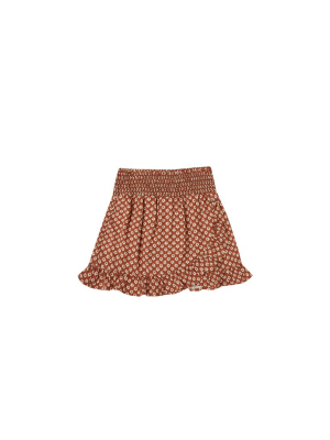 Rylee + Cru Flower Power Wrap Ruffle Skirt - Amber