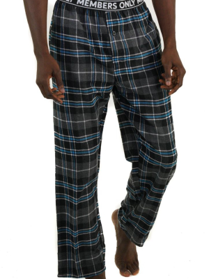 Men's Flannel Sleep Pants Logo Elastic - Teal