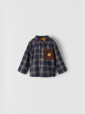 Fleece Plaid Overshirt