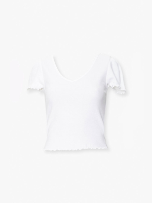 Lettuce-edge Trim Tee