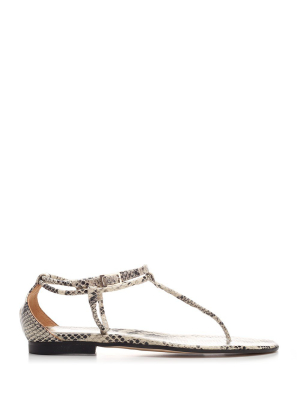 Paris Texas Embossed T-strap Sandals