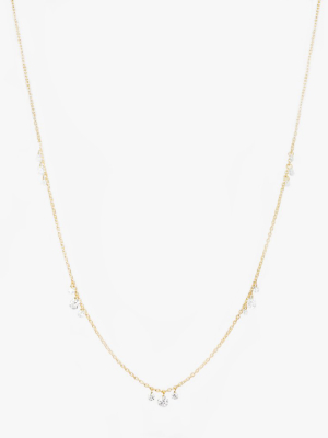 Marin Floating Diamond Cluster Necklace