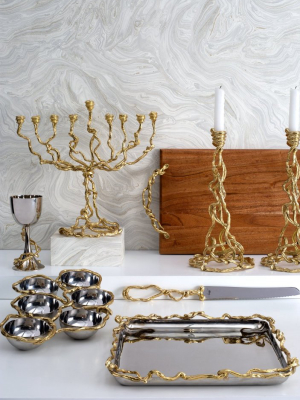 Wisteria Gold Menorah