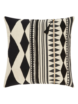 Jaipur Cosmic Pillow-lonyn Beige/ Black Geometric