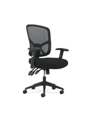 Sadie Customizable Ergonomic High Back Mesh Task Chair Black - Hon